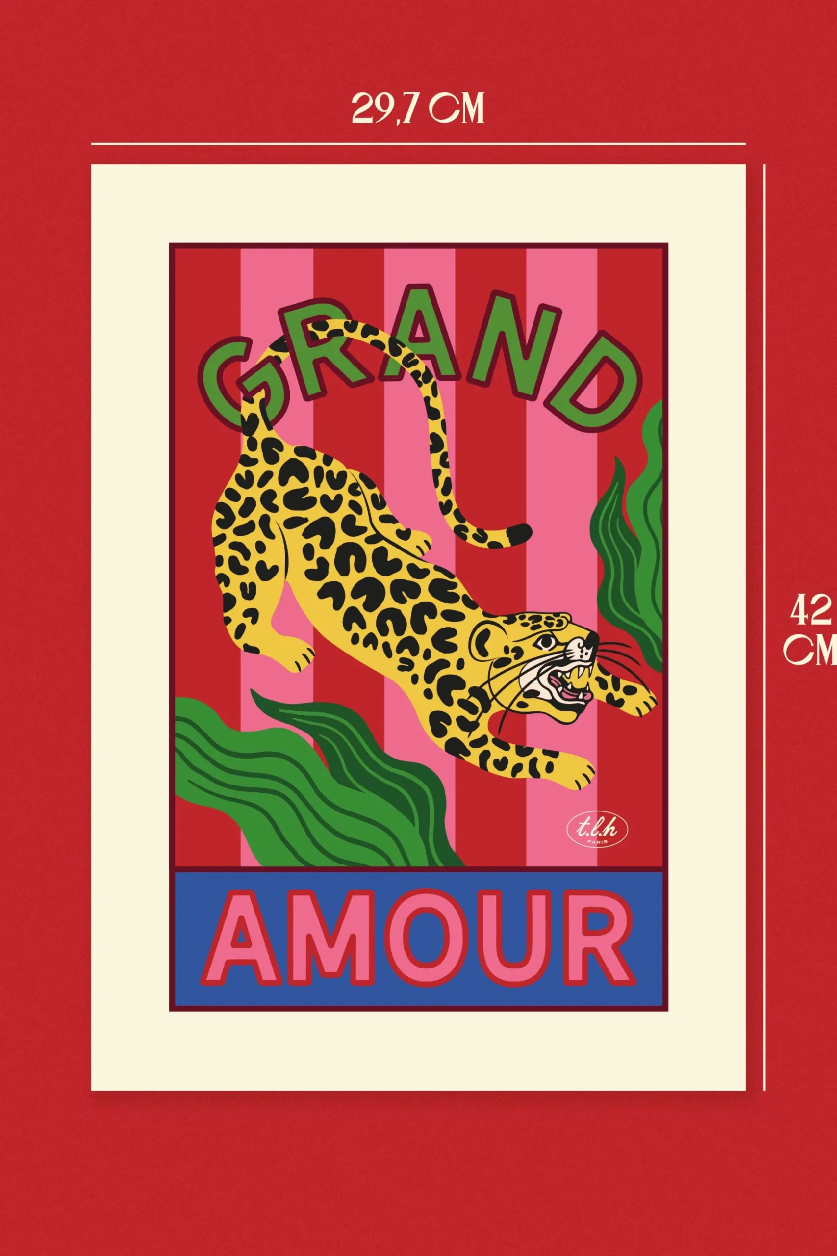 Make My Lemonade AFFICHE A3 GRAND AMOUR LEOPARD< Décorations