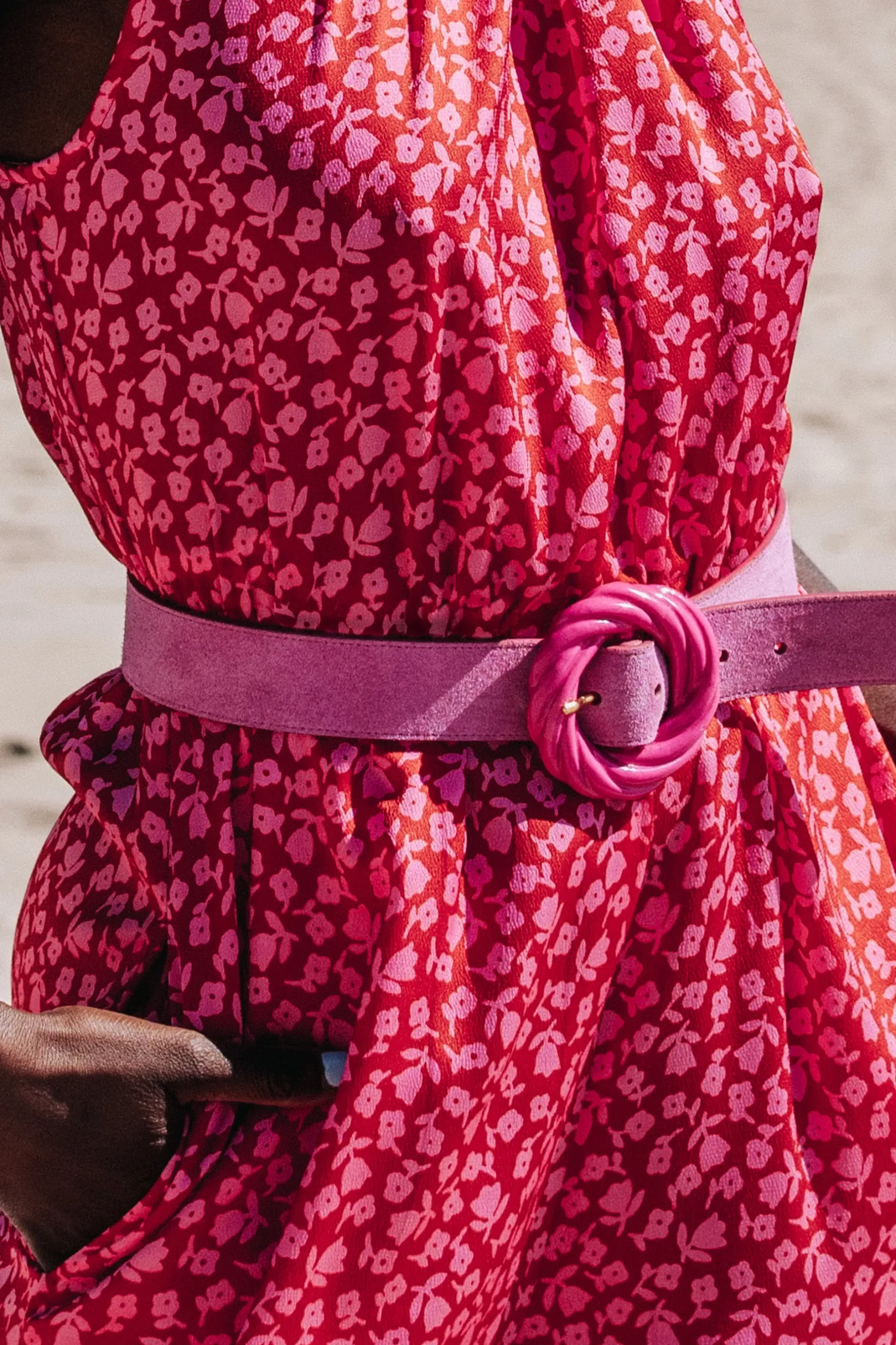 Make My Lemonade CEINTURE TORSADE SUEDE PINK< Ceintures