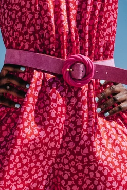Make My Lemonade CEINTURE TORSADE SUEDE PINK< Ceintures