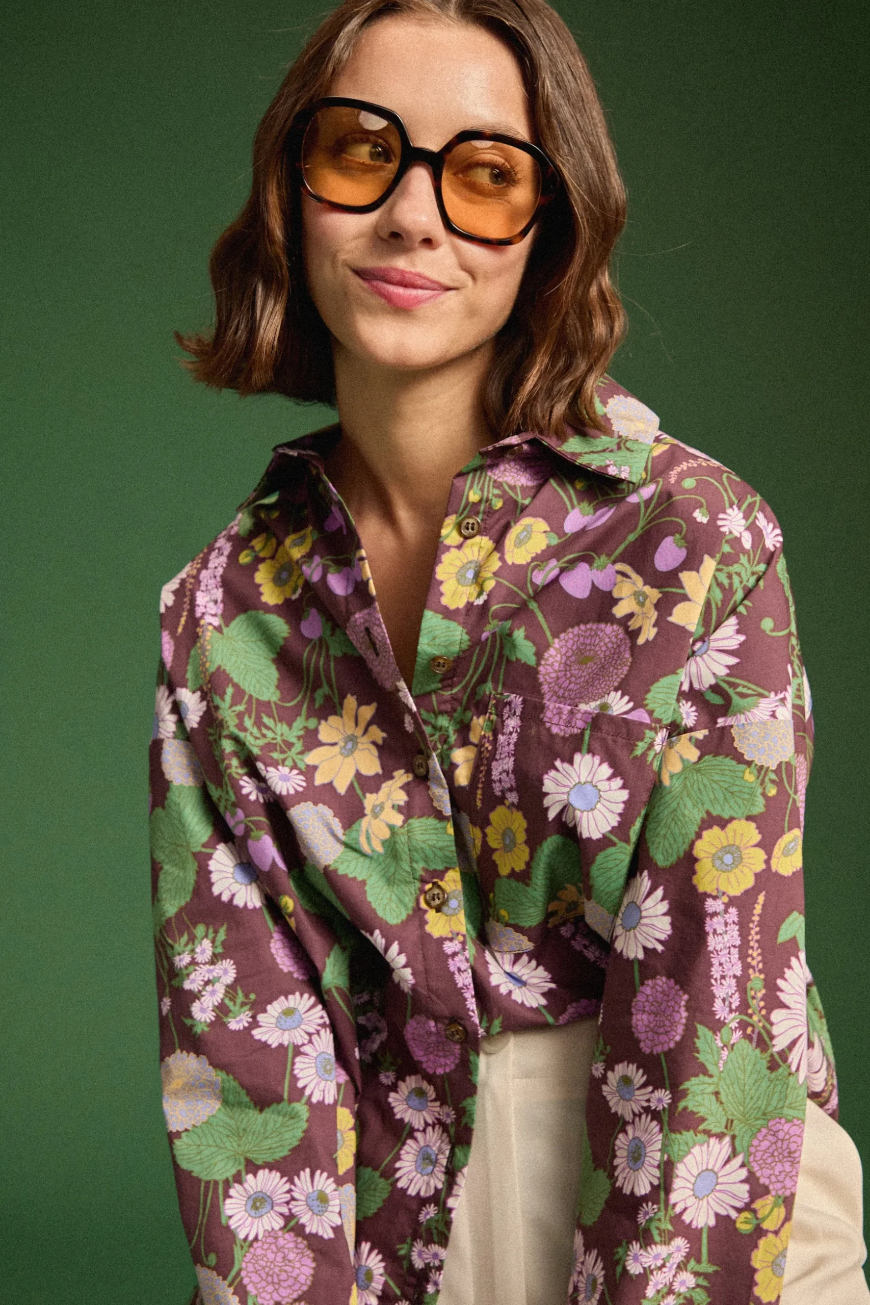 Make My Lemonade CHEMISE OMER AUTUMN FLOWER MARKET< Tops & T-Shirts