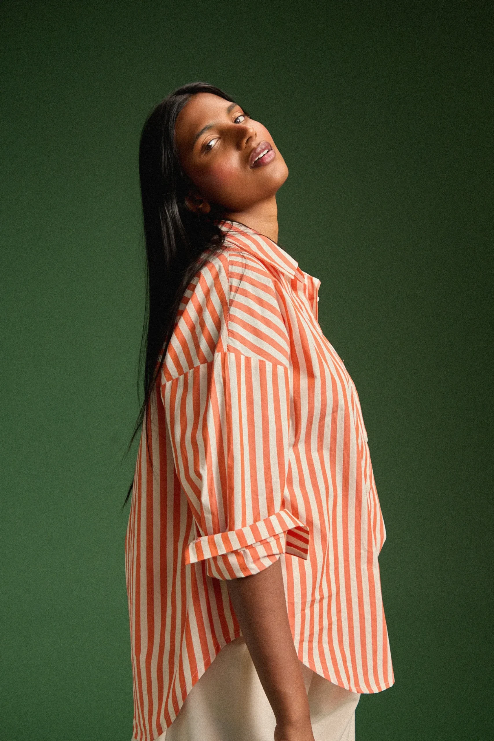 Make My Lemonade CHEMISE OMER ORANGE STRIPE< Tops & T-Shirts
