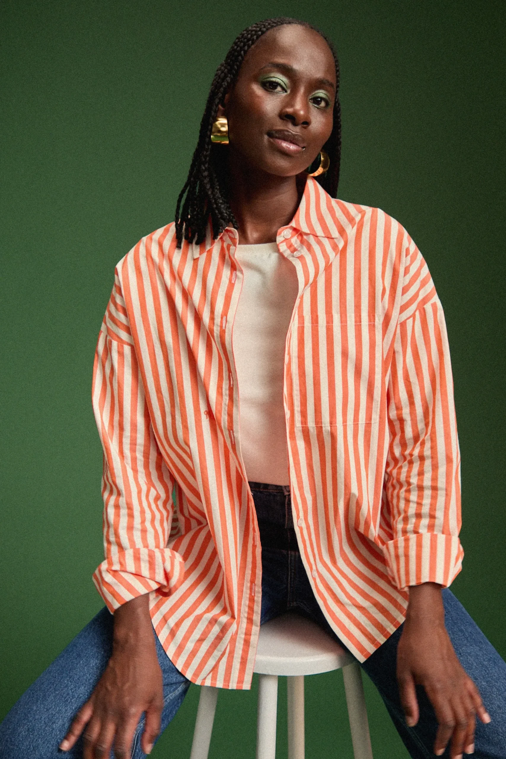 Make My Lemonade CHEMISE OMER ORANGE STRIPE< Tops & T-Shirts