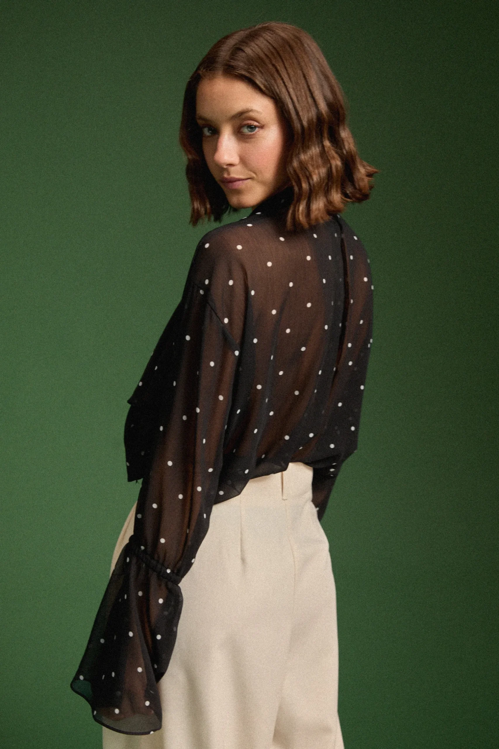 Make My Lemonade CHEMISE RAQUEL BLACK POLKA< Tops & T-Shirts