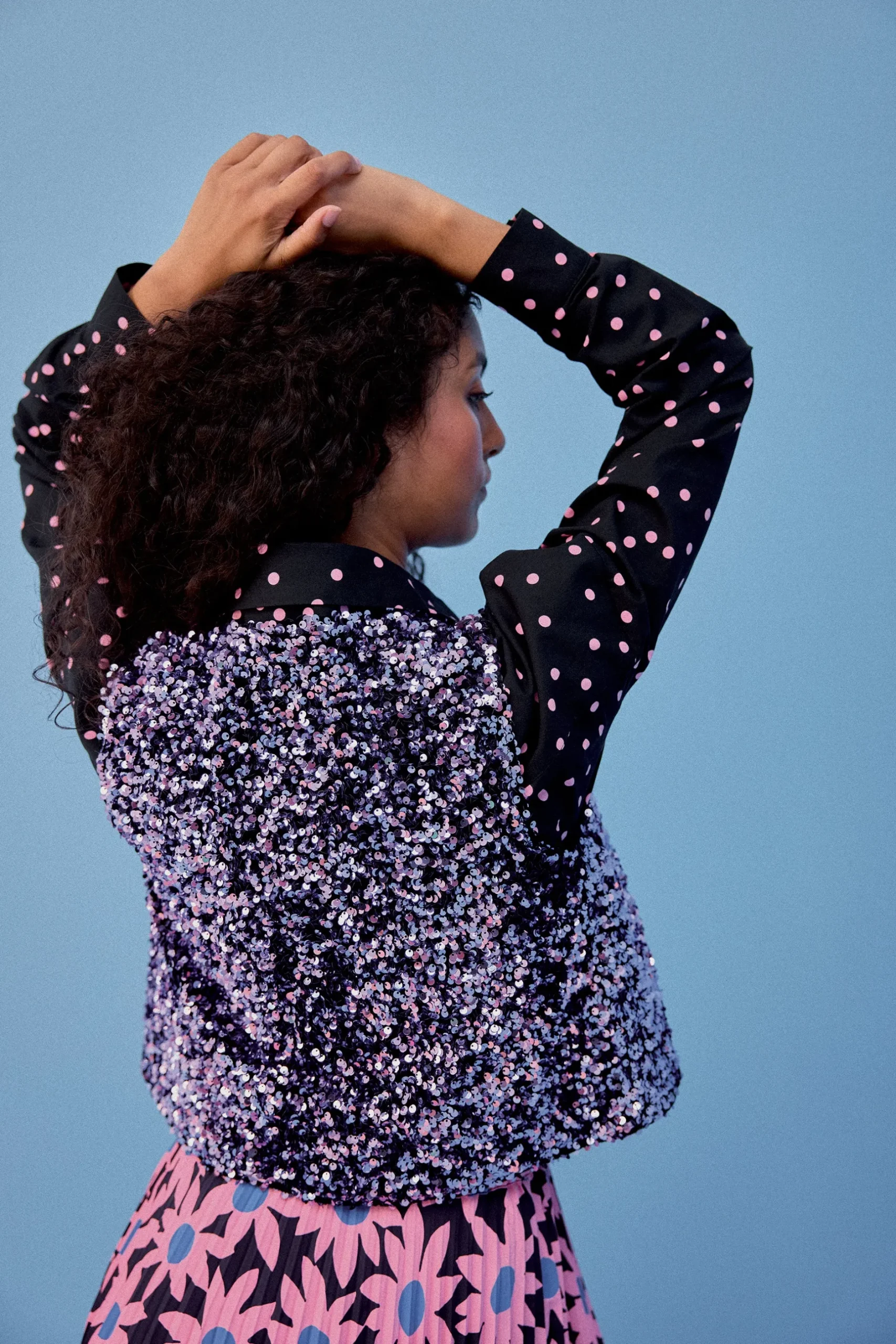 Make My Lemonade GILET RAVEL SEQUINS LILAS< Vestes & Manteaux