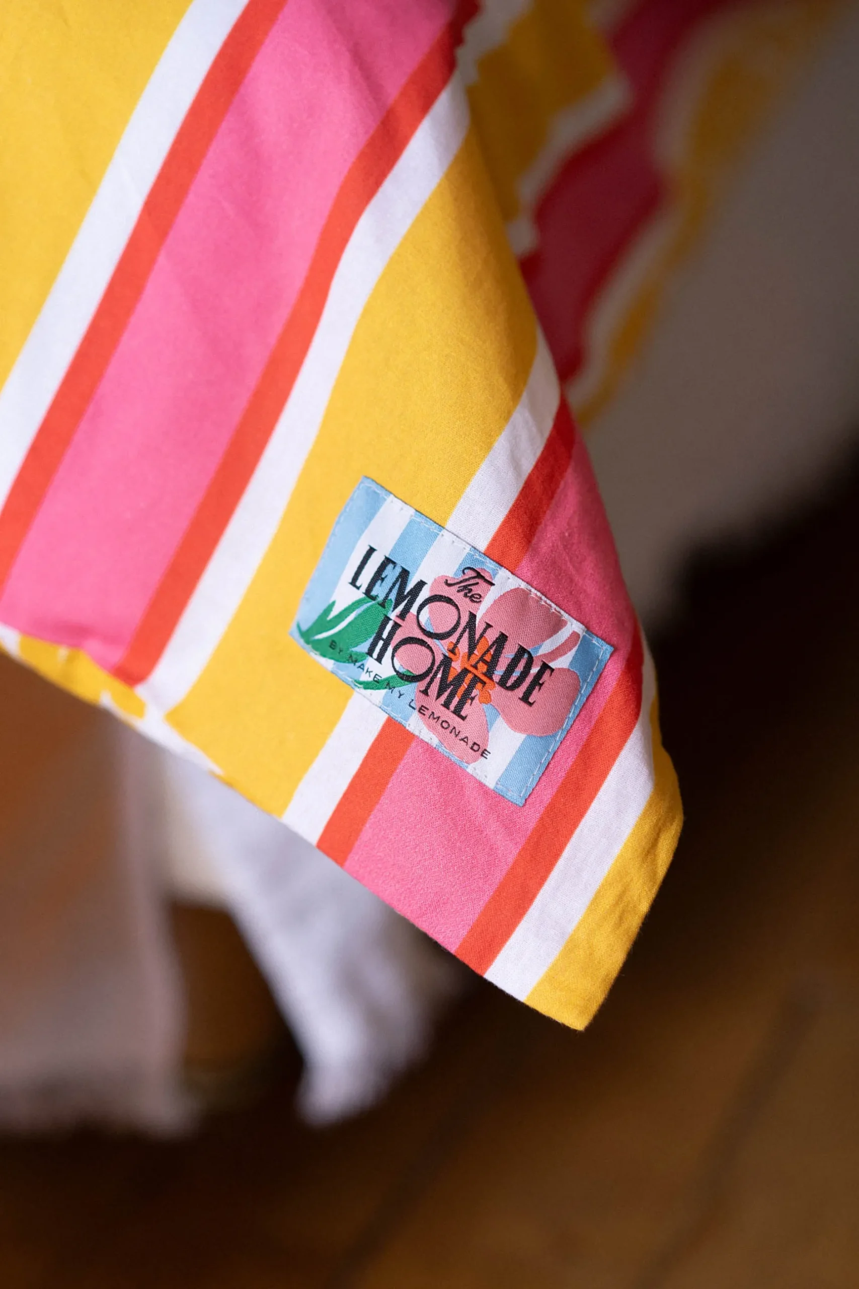 Make My Lemonade HOUSSE ABIGAIL ANEMONE YELLOW< Le Linge