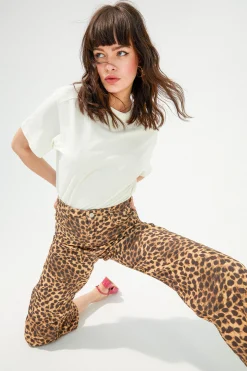 Make My Lemonade JEANS NELSON LEOPARD< Denim|Pantalons