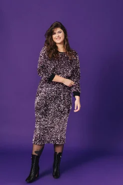 Make My Lemonade JUPE SARAH SEQUINS ROSE< Jupes