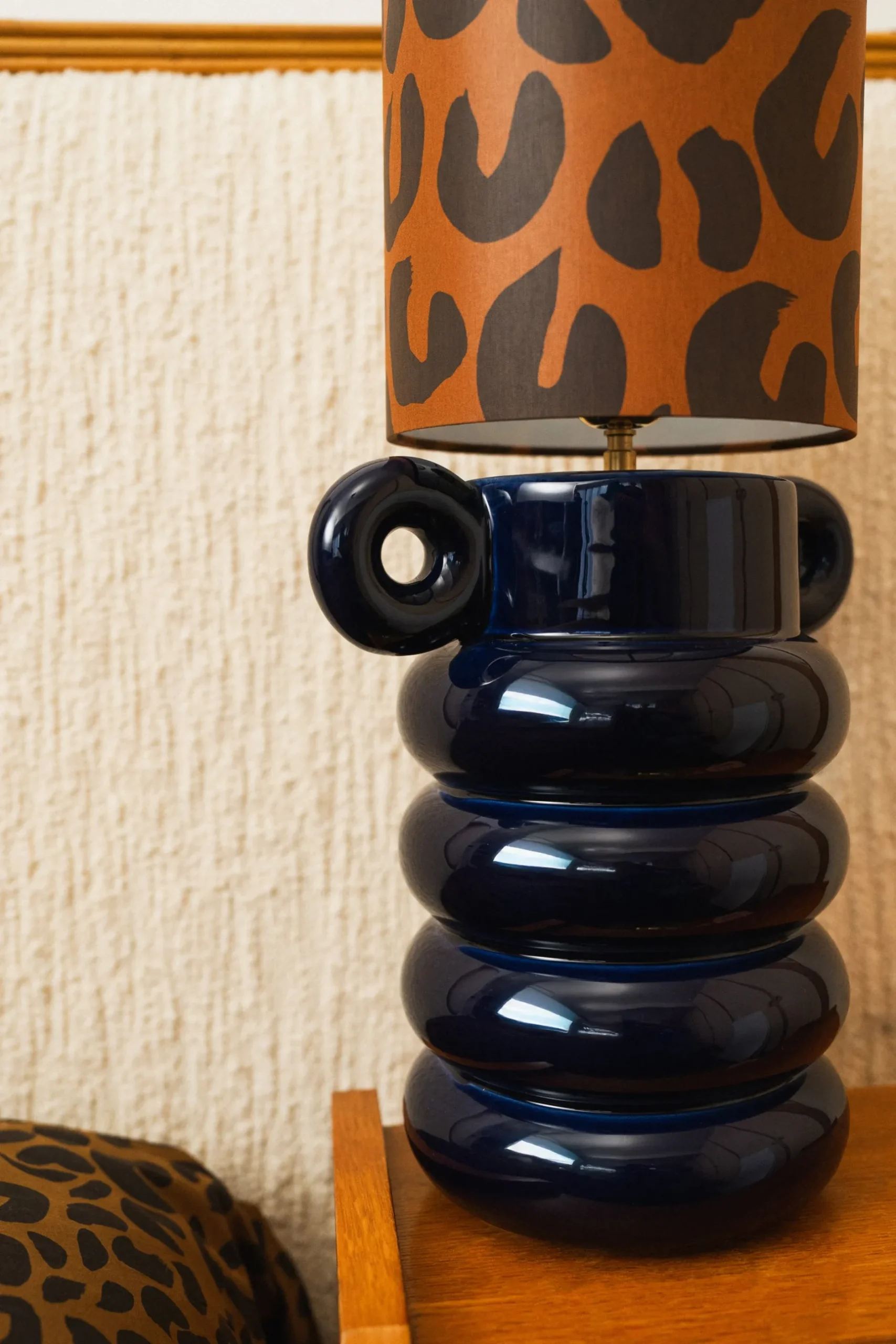 Make My Lemonade LAMPE ALI LEOPARD & BLEU MARINE< Lampes|Décorations