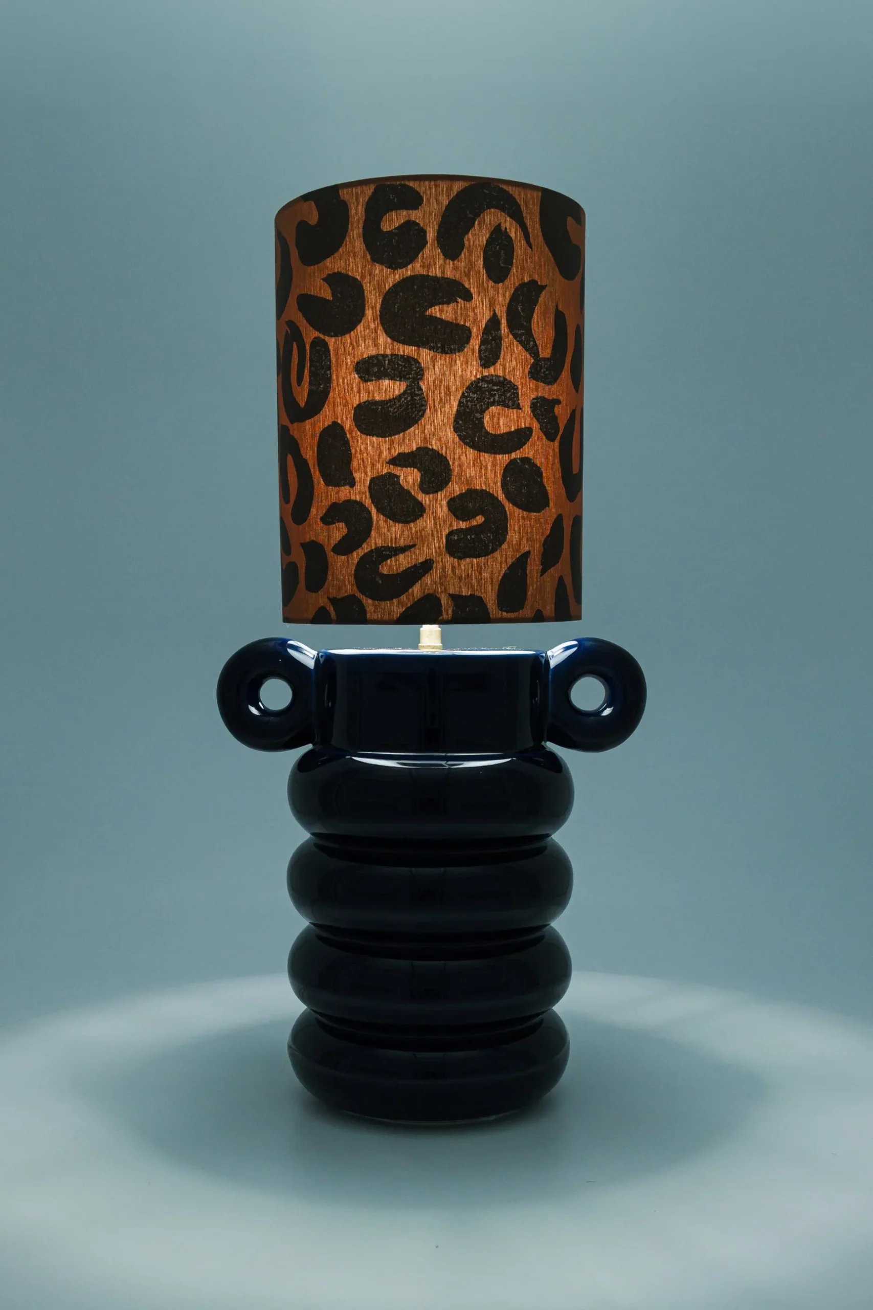 Make My Lemonade LAMPE ALI LEOPARD & BLEU MARINE< Lampes|Décorations