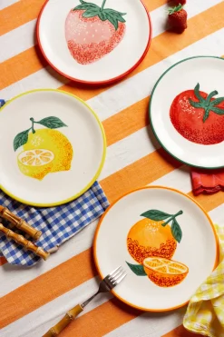Make My Lemonade LOT DE 4 ASSIETTES ROSALIE FRUIT< Art De La Table
