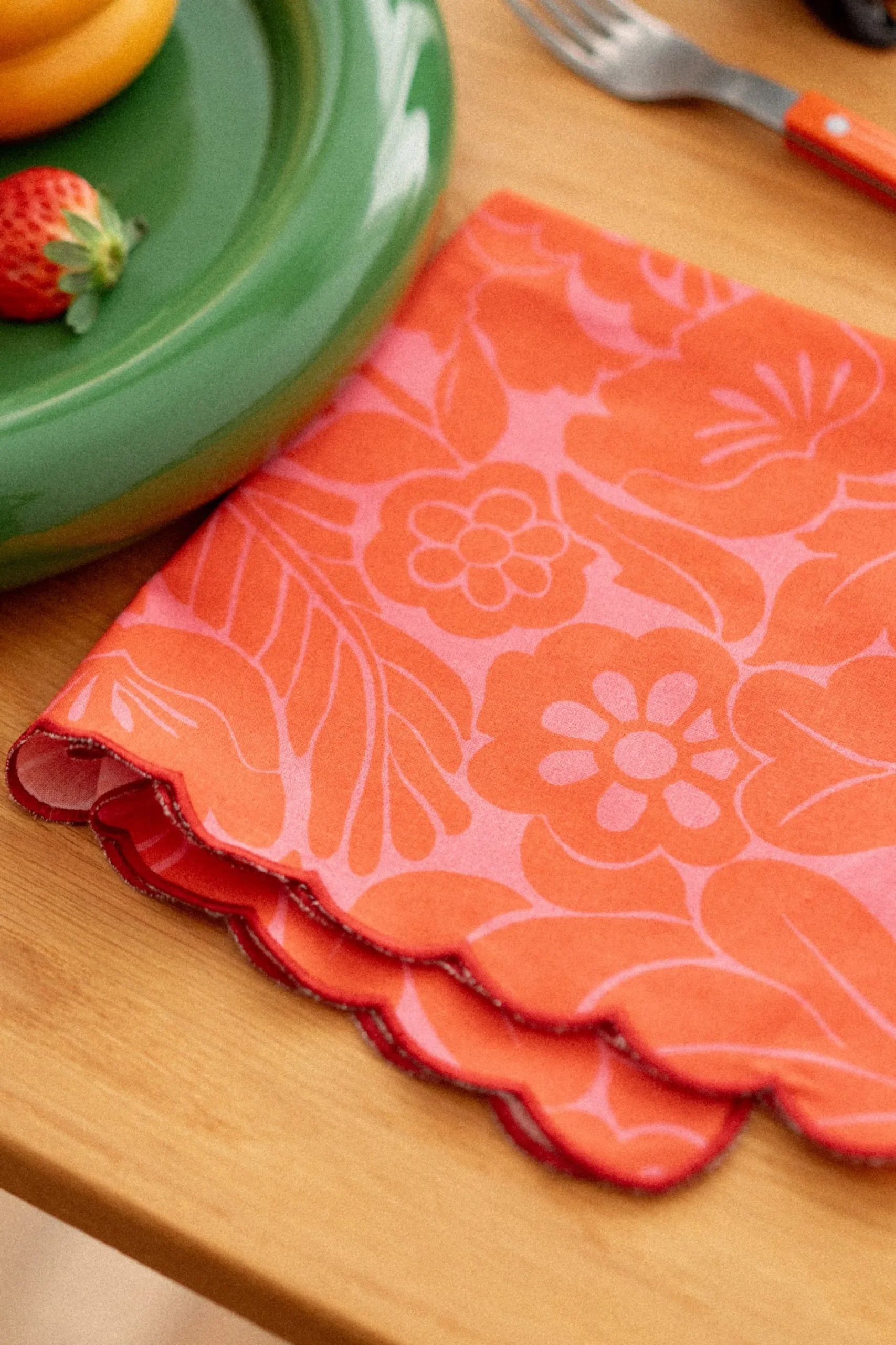 Make My Lemonade LOT DE 2 SERVIETTES KATE ANEMONE PINK< Art De La Table|Le Linge