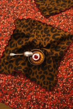 Make My Lemonade LOT DE 2 SERVIETTES KATE LEOPARD< Art De La Table|Le Linge