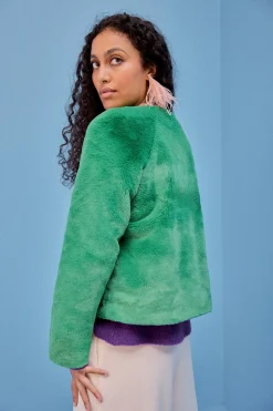 Make My Lemonade MANTEAU MARIA VERT< Vestes & Manteaux