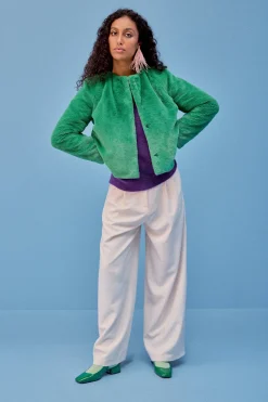 Make My Lemonade MANTEAU MARIA VERT< Vestes & Manteaux