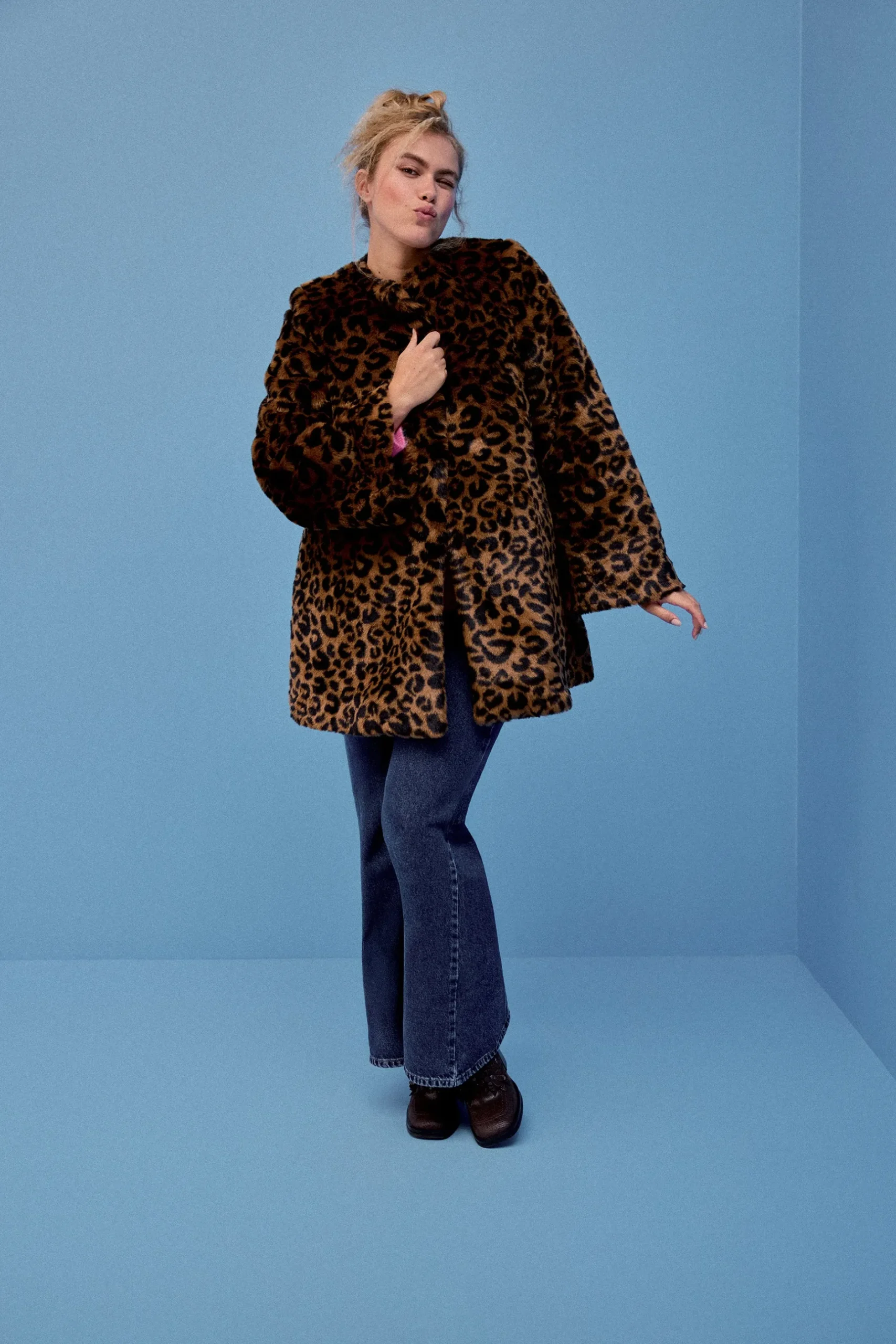 Make My Lemonade MANTEAU NICOLE NEW LEOPARD< Vestes & Manteaux