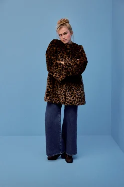 Make My Lemonade MANTEAU NICOLE NEW LEOPARD< Vestes & Manteaux