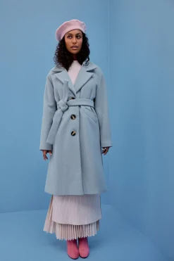 Make My Lemonade MANTEAU RAY BLEU CIEL< Vestes & Manteaux
