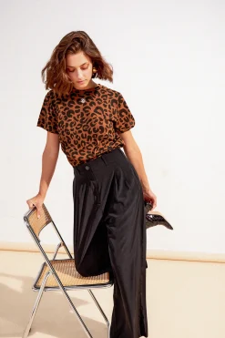 Make My Lemonade PANTALON HARYA FLUIDE NOIR< Pantalons