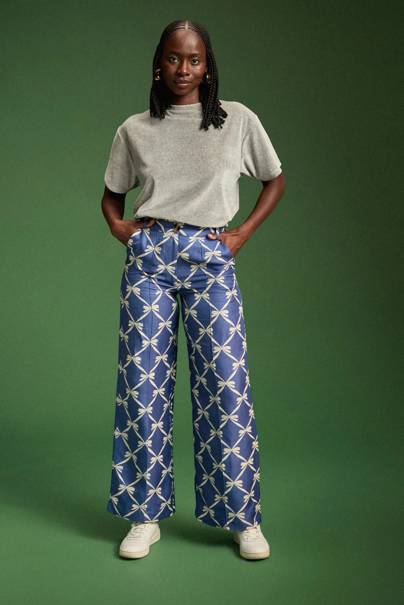 Make My Lemonade PANTALON KARL RUBAN BLEU< Pantalons