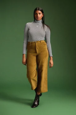 Make My Lemonade PANTALON NELSON VELOURS KAKI< Pantalons