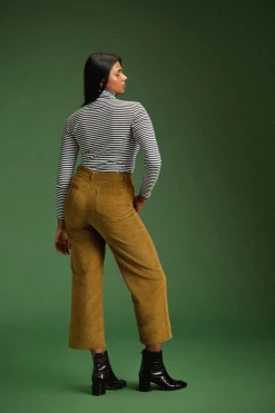 Make My Lemonade PANTALON NELSON VELOURS KAKI< Pantalons