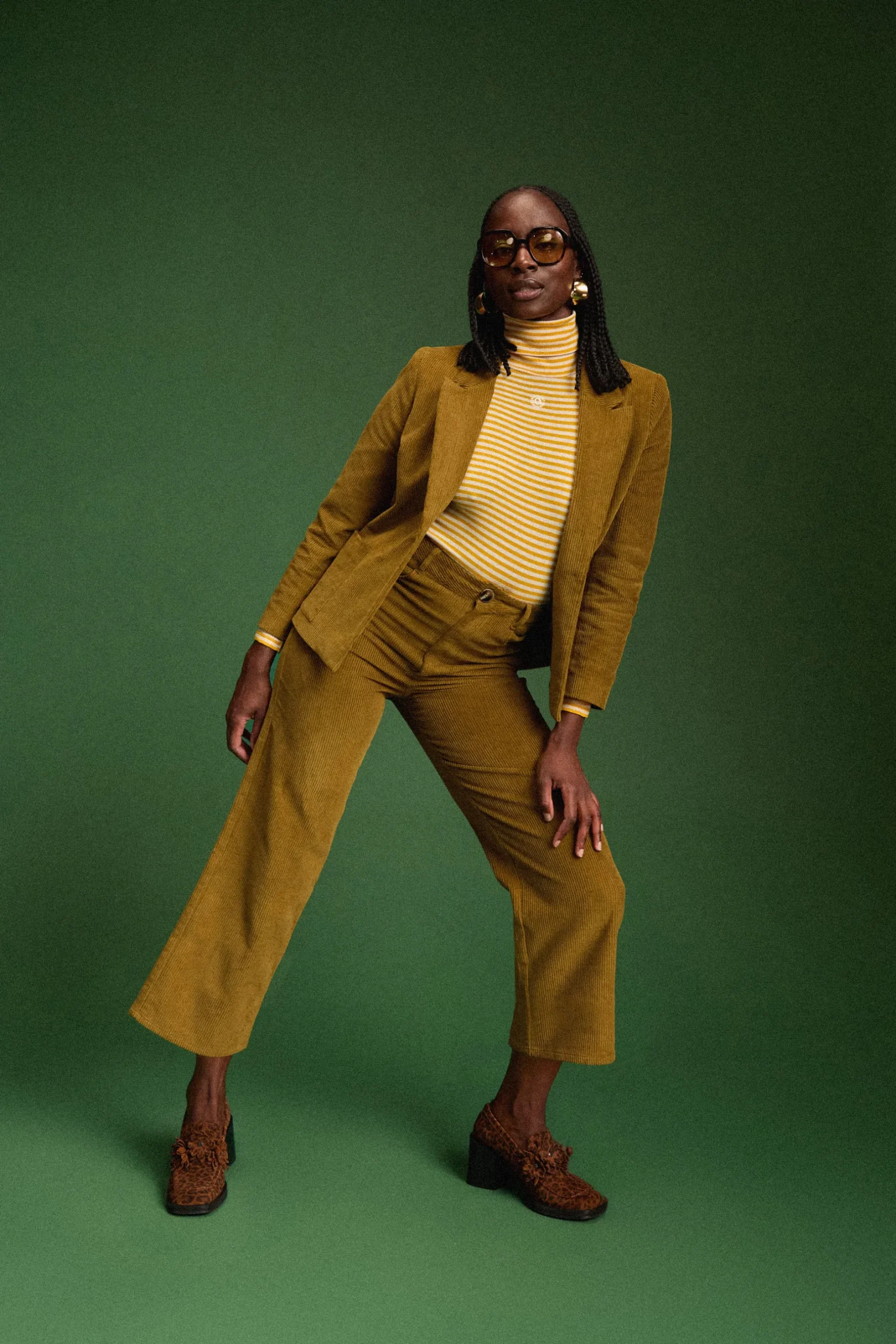 Make My Lemonade PANTALON NELSON VELOURS KAKI< Pantalons