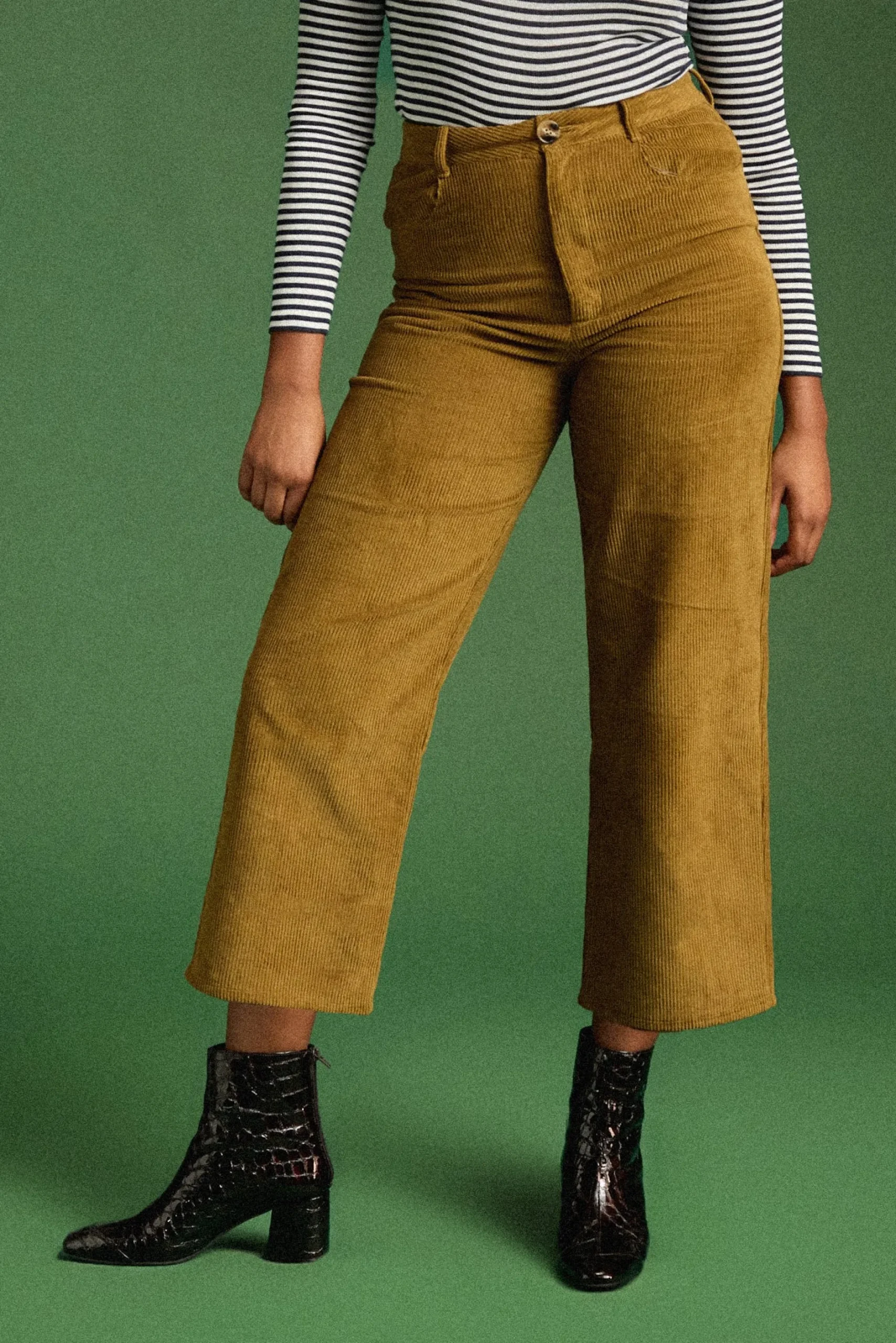 Make My Lemonade PANTALON NELSON VELOURS KAKI< Pantalons