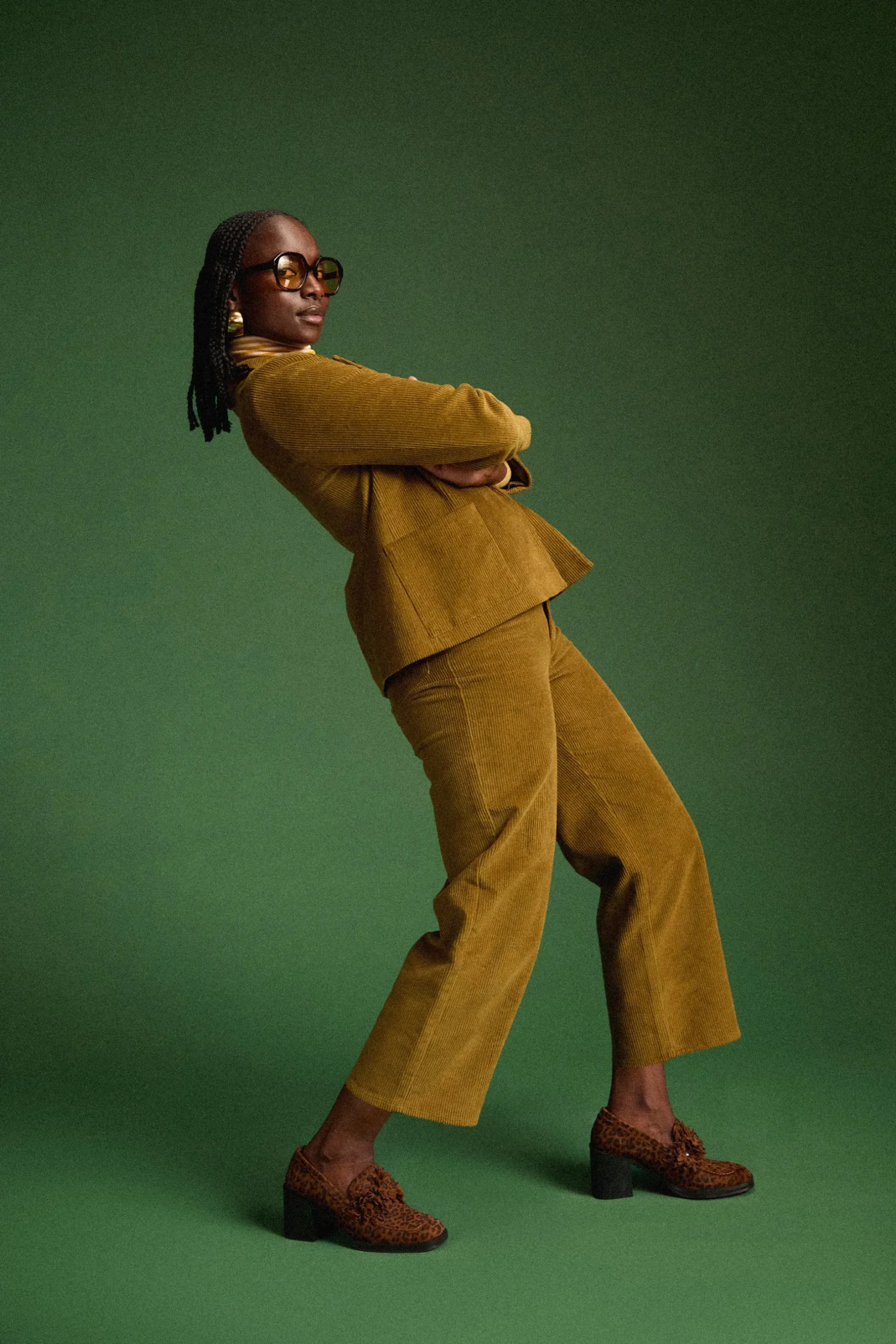Make My Lemonade PANTALON NELSON VELOURS KAKI< Pantalons