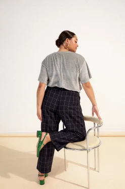 Make My Lemonade PANTALON NEW NOE CARREAUX NAVY< Pantalons