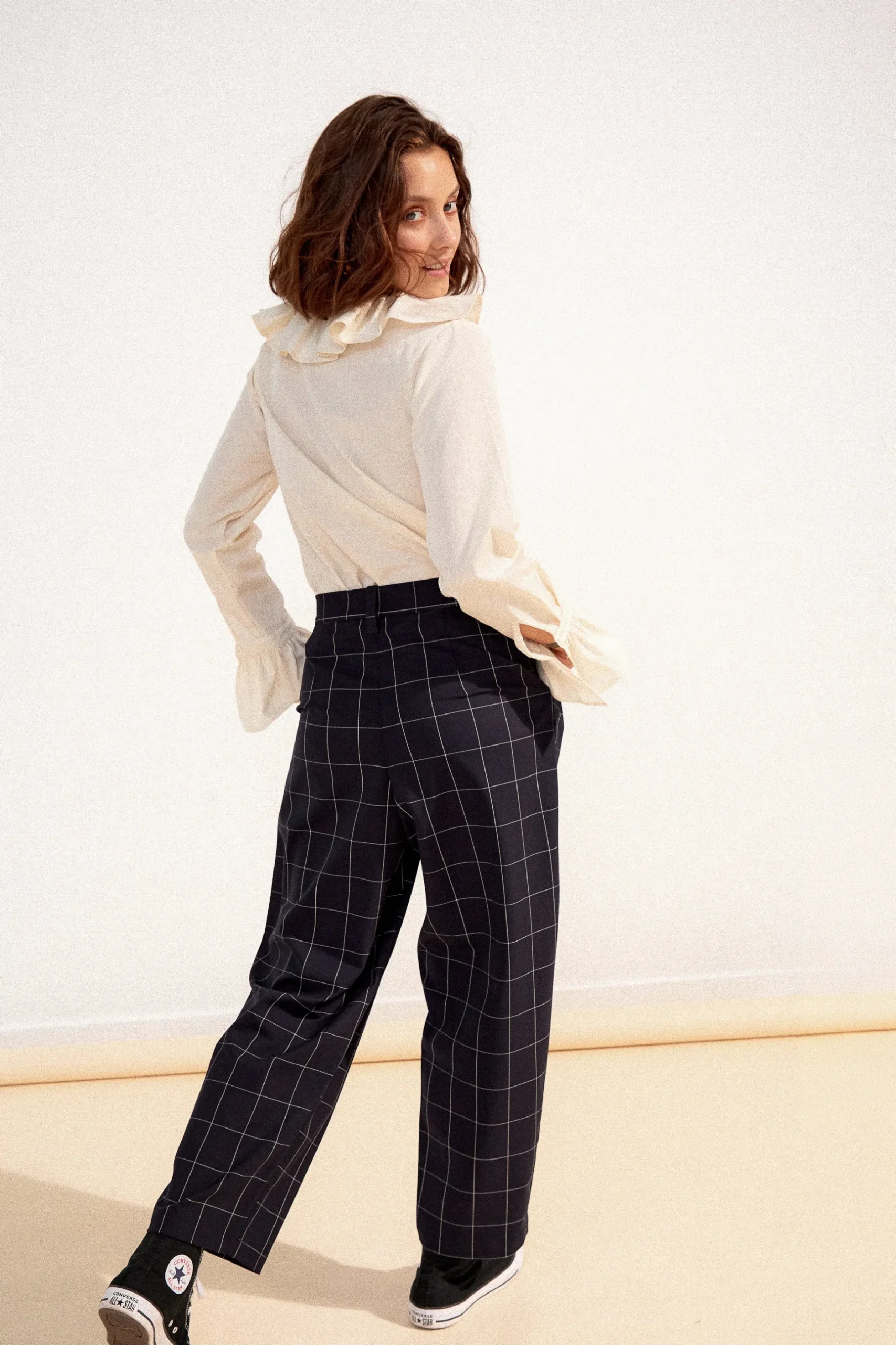 Make My Lemonade PANTALON NEW NOE CARREAUX NAVY< Pantalons