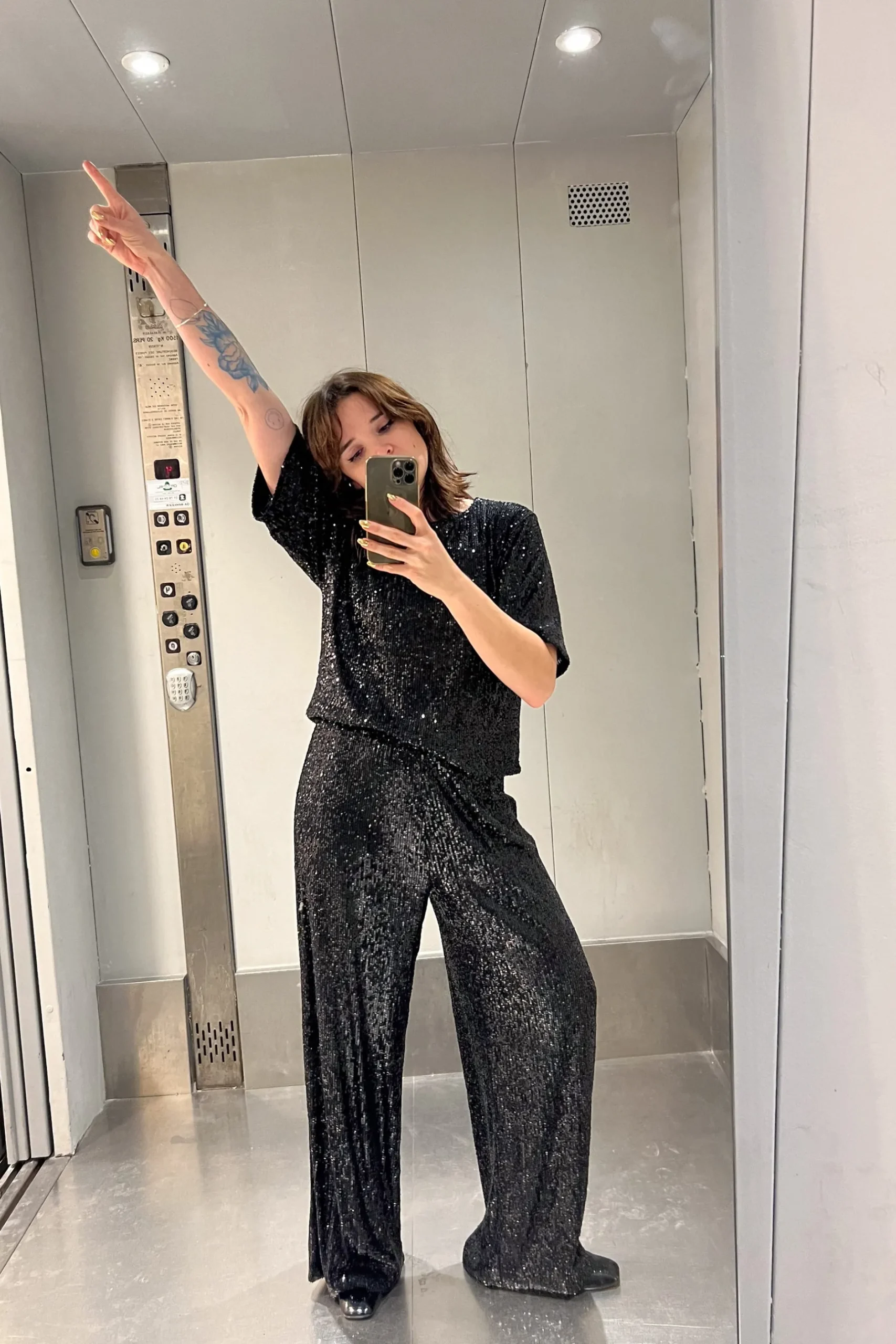 Make My Lemonade PANTALON SAM SEQUINS NOIRS< Pantalons