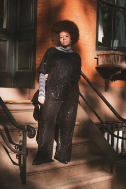 Make My Lemonade PANTALON SAM SEQUINS NOIRS< Pantalons