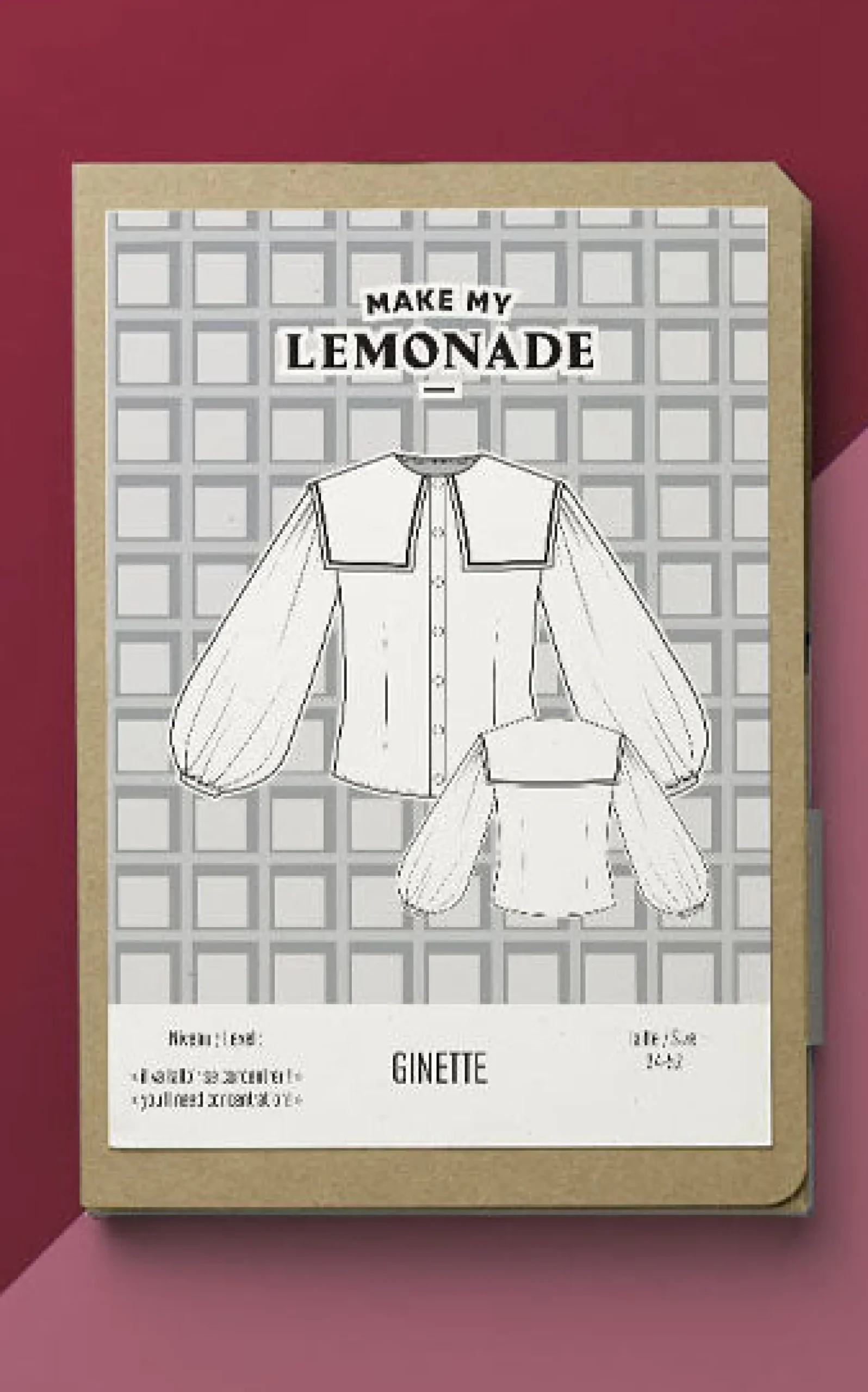Make My Lemonade PATRON DE COUTURE GINETTE PDF< Patrons Pdf|Mercerie & Couture