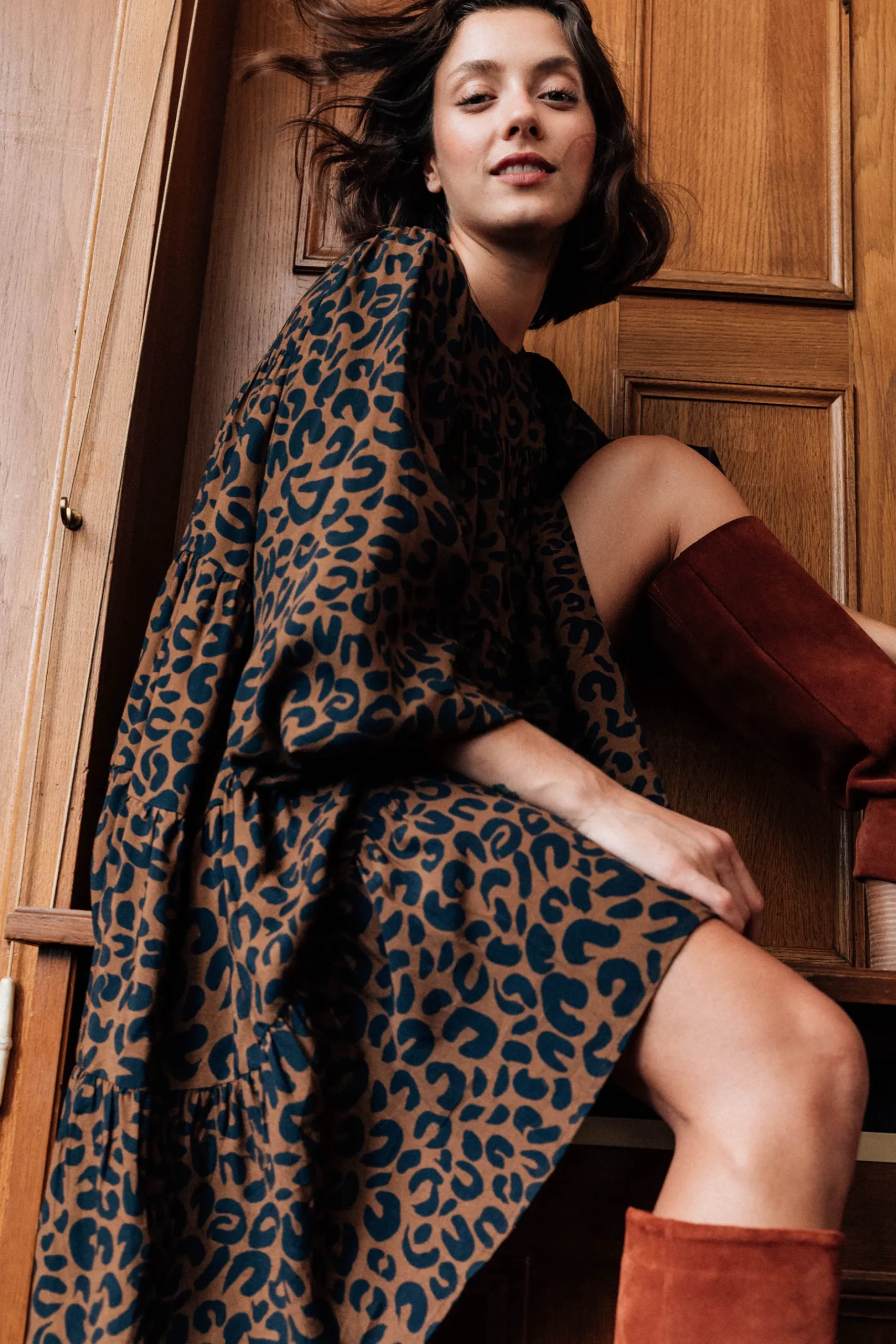 Make My Lemonade ROBE JENNY LEOPARD< Robes & Combis