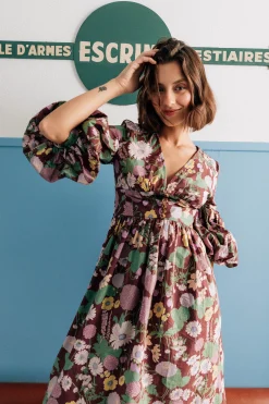 Make My Lemonade ROBE LEANDRA AUTUMN FLOWER MARKET< Robes & Combis