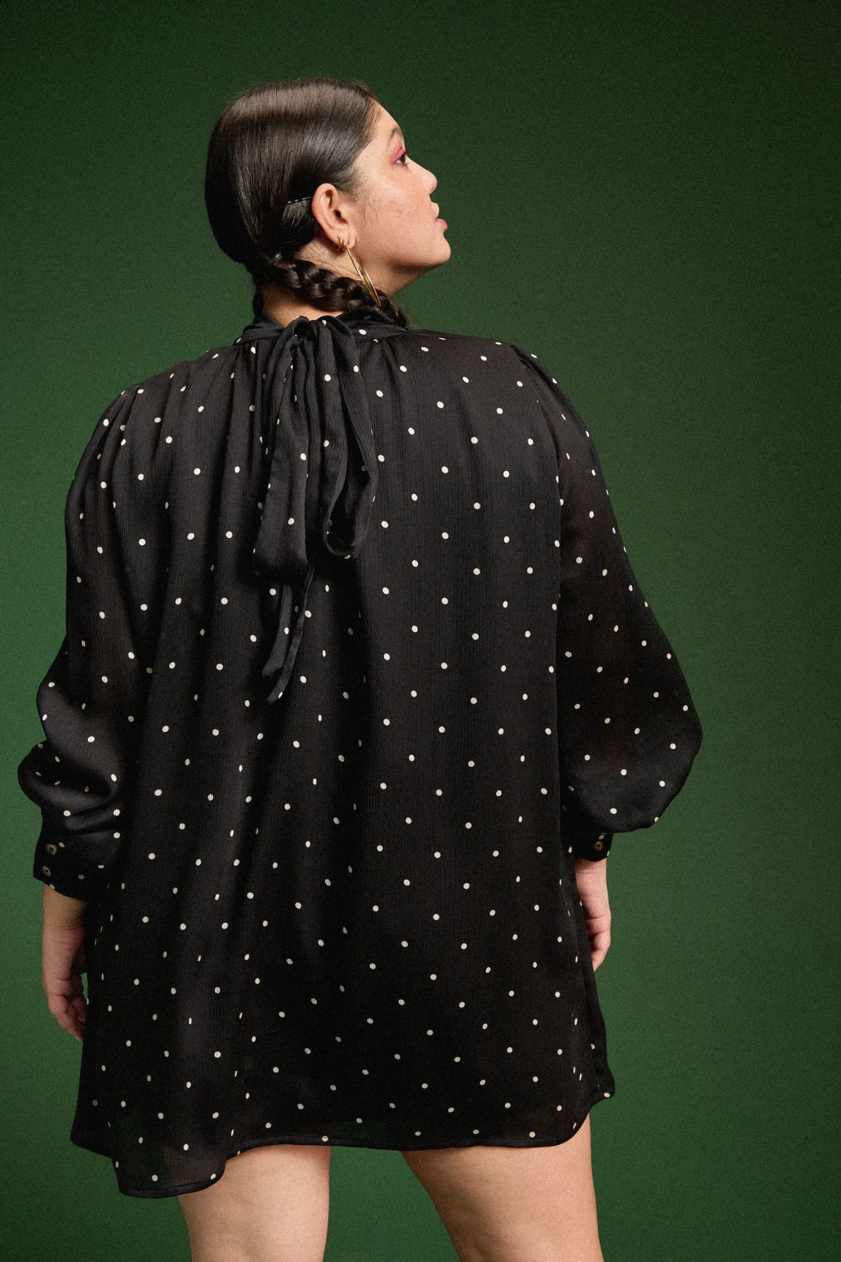 Make My Lemonade ROBE ROMINA BLACK POLKA< Robes & Combis