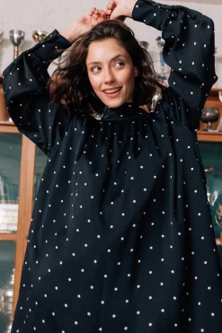 Make My Lemonade ROBE ROMINA BLACK POLKA< Robes & Combis