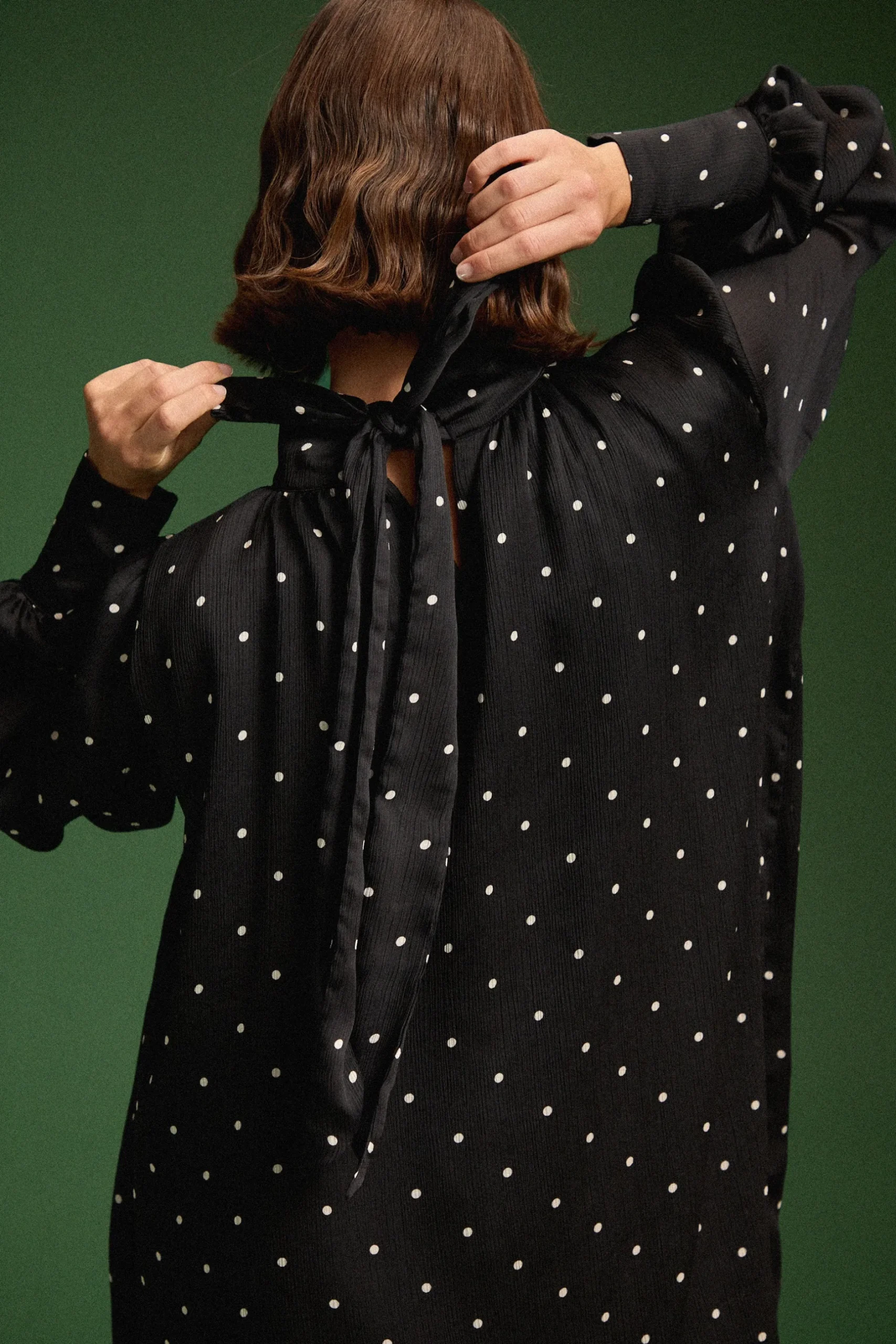Make My Lemonade ROBE ROMINA BLACK POLKA< Robes & Combis