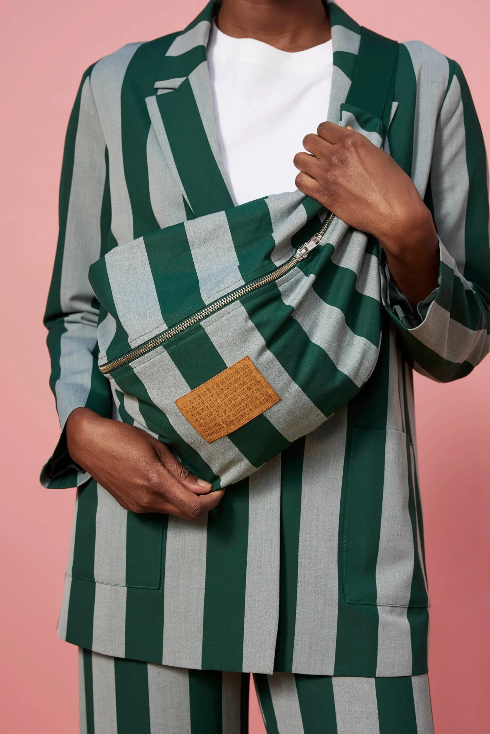 Make My Lemonade SAC BANANA GREEN STRIPES< Bananes|Sacs & Bananes