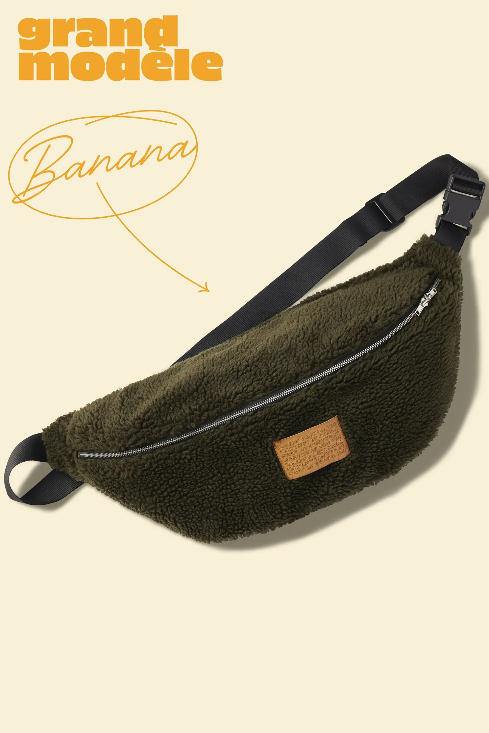 Make My Lemonade SAC BANANA MOUMOUTE KAKI< Bananes|Sacs & Bananes