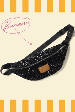 Make My Lemonade SAC BANANA SEQUINS NOIRS< Bananes|Sacs & Bananes