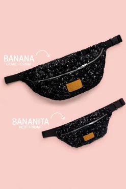 Make My Lemonade SAC BANANA SEQUINS NOIRS< Bananes|Sacs & Bananes