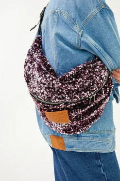 Make My Lemonade SAC BANANA SEQUINS ROSES< Bananes|Sacs & Bananes