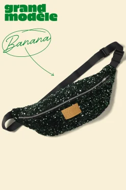 Make My Lemonade SAC BANANA SEQUINS VERTS< Bananes|Sacs & Bananes