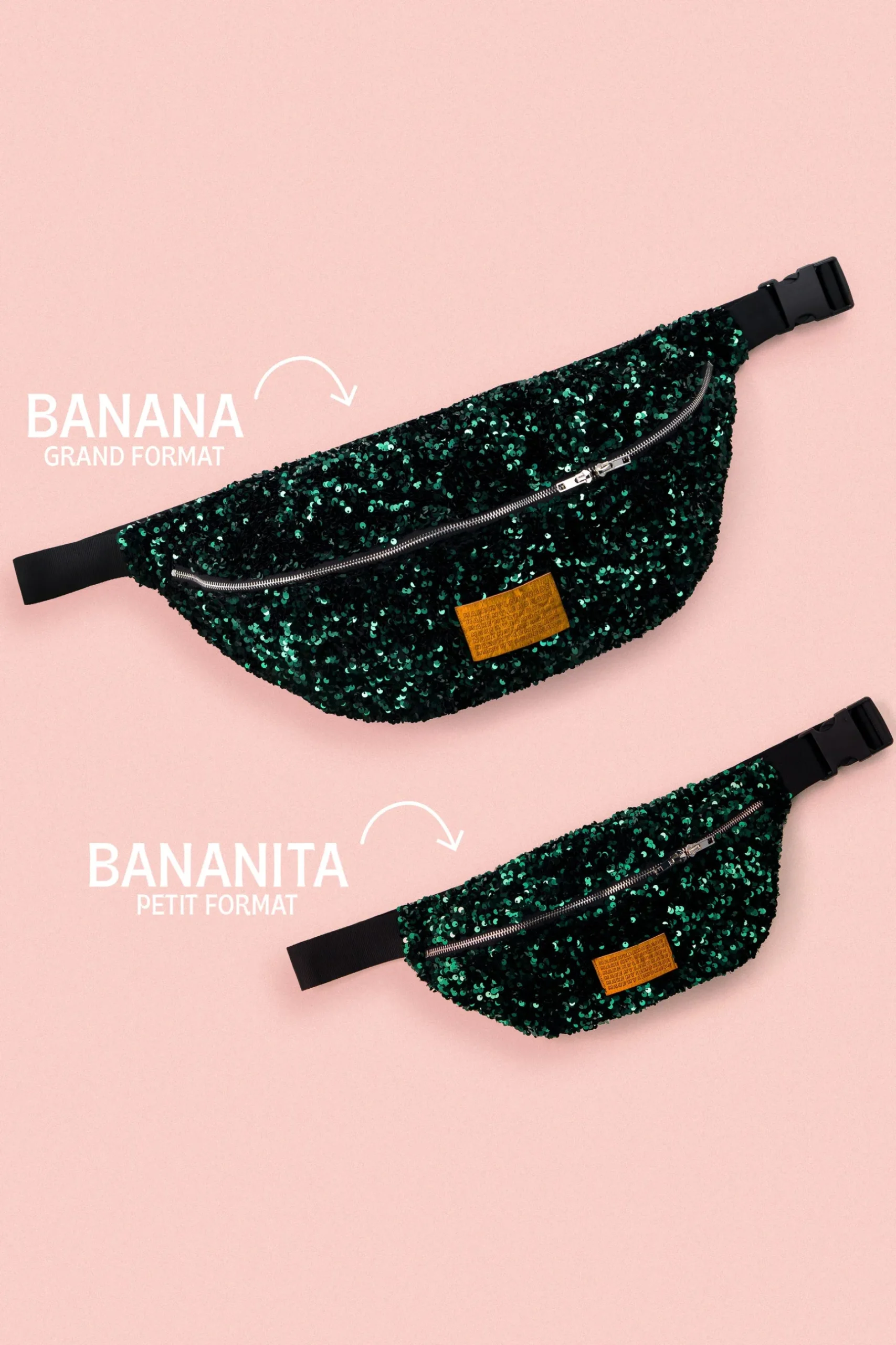 Make My Lemonade SAC BANANA SEQUINS VERTS< Bananes|Sacs & Bananes