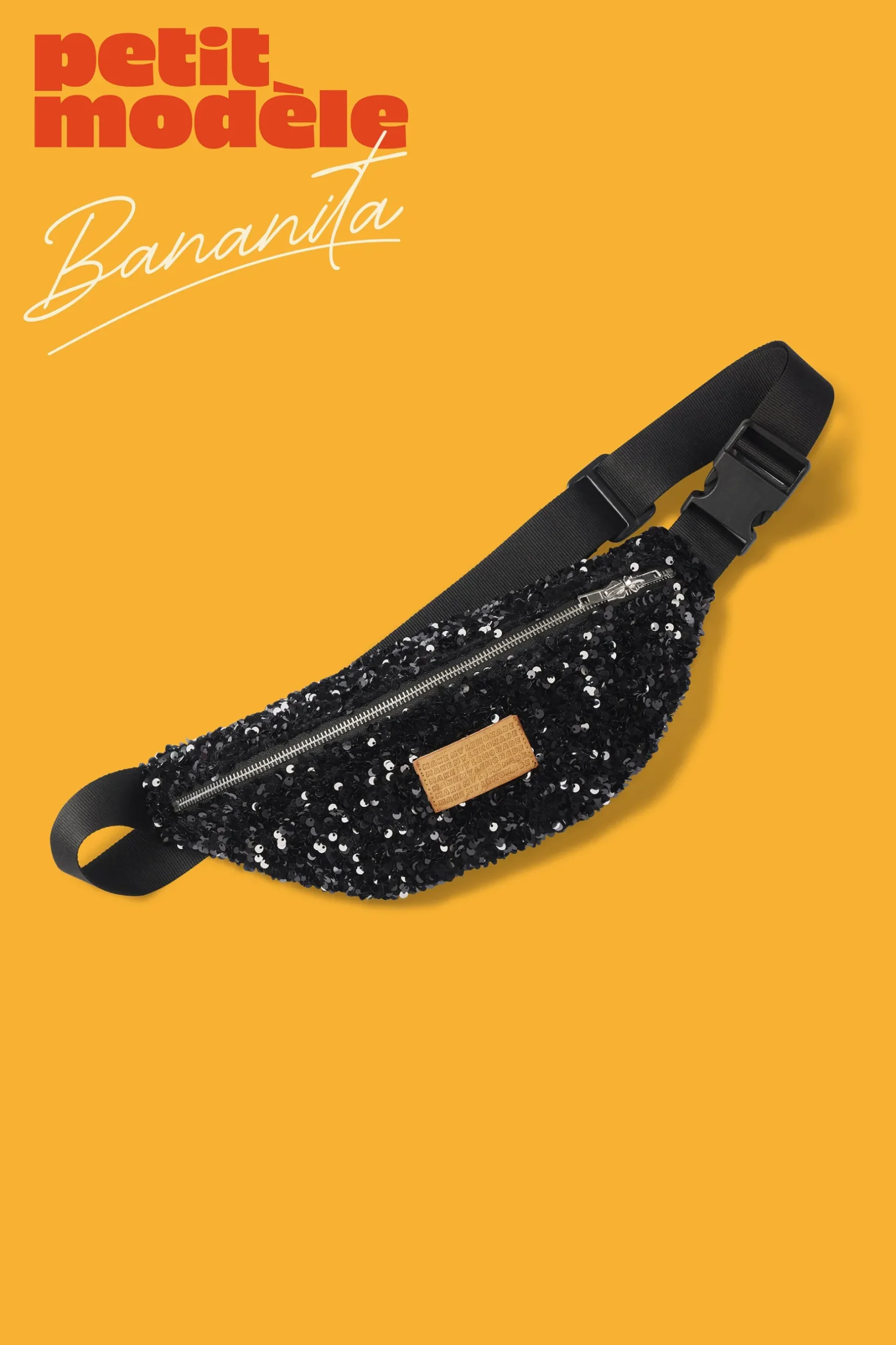 Make My Lemonade SAC BANANITA SEQUINS NOIRS< Bananes|Sacs & Bananes