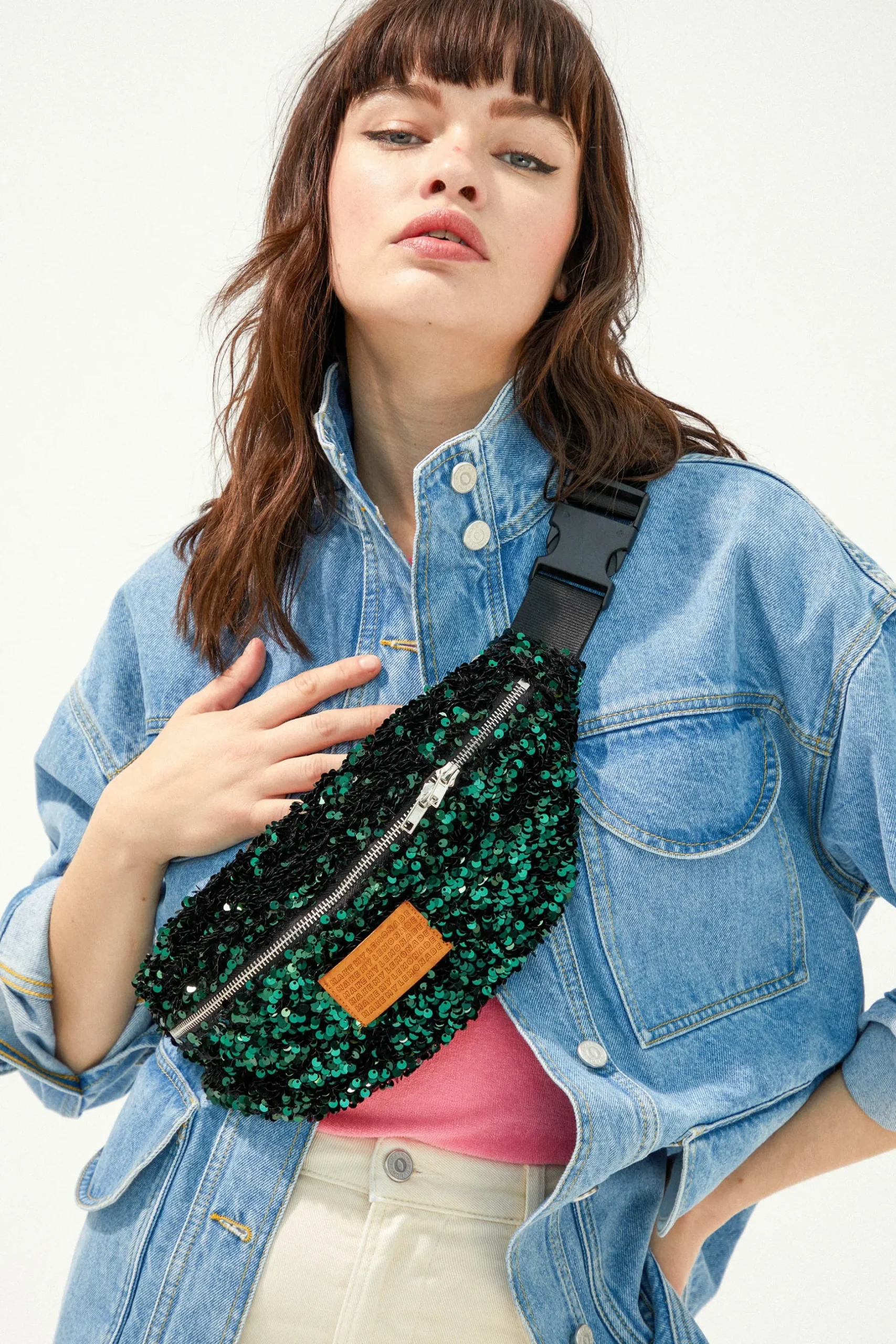 Make My Lemonade SAC BANANITA SEQUINS VERTS< Bananes|Sacs & Bananes
