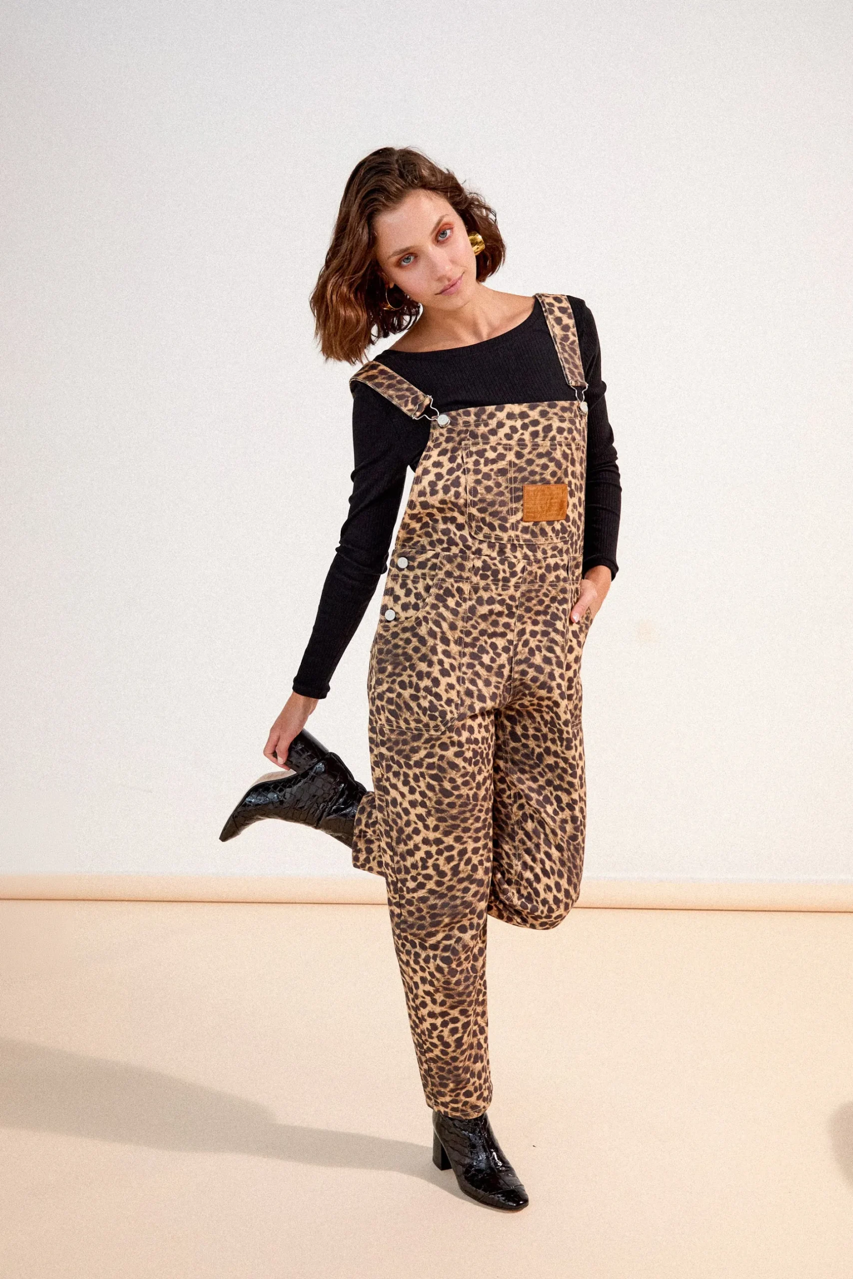 Make My Lemonade SALOPETTE RAMONA LEOPARD< Robes & Combis