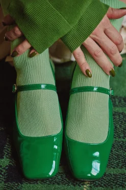 Make My Lemonade SANDALES POLLY VERNIS SUPER GREEN< Chaussures