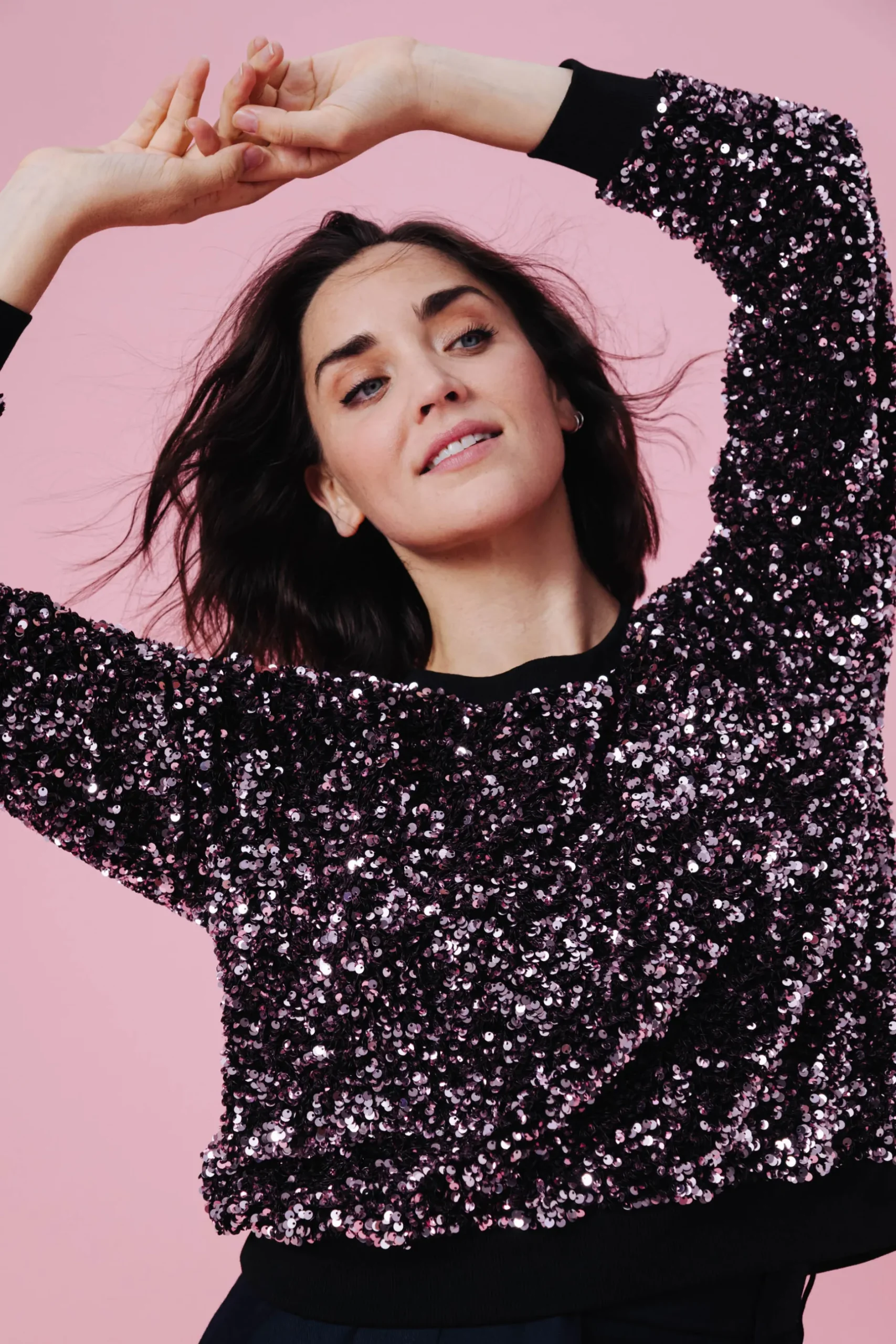 Make My Lemonade SWEAT HENRI SEQUINS ROSE< Sweats & Mailles